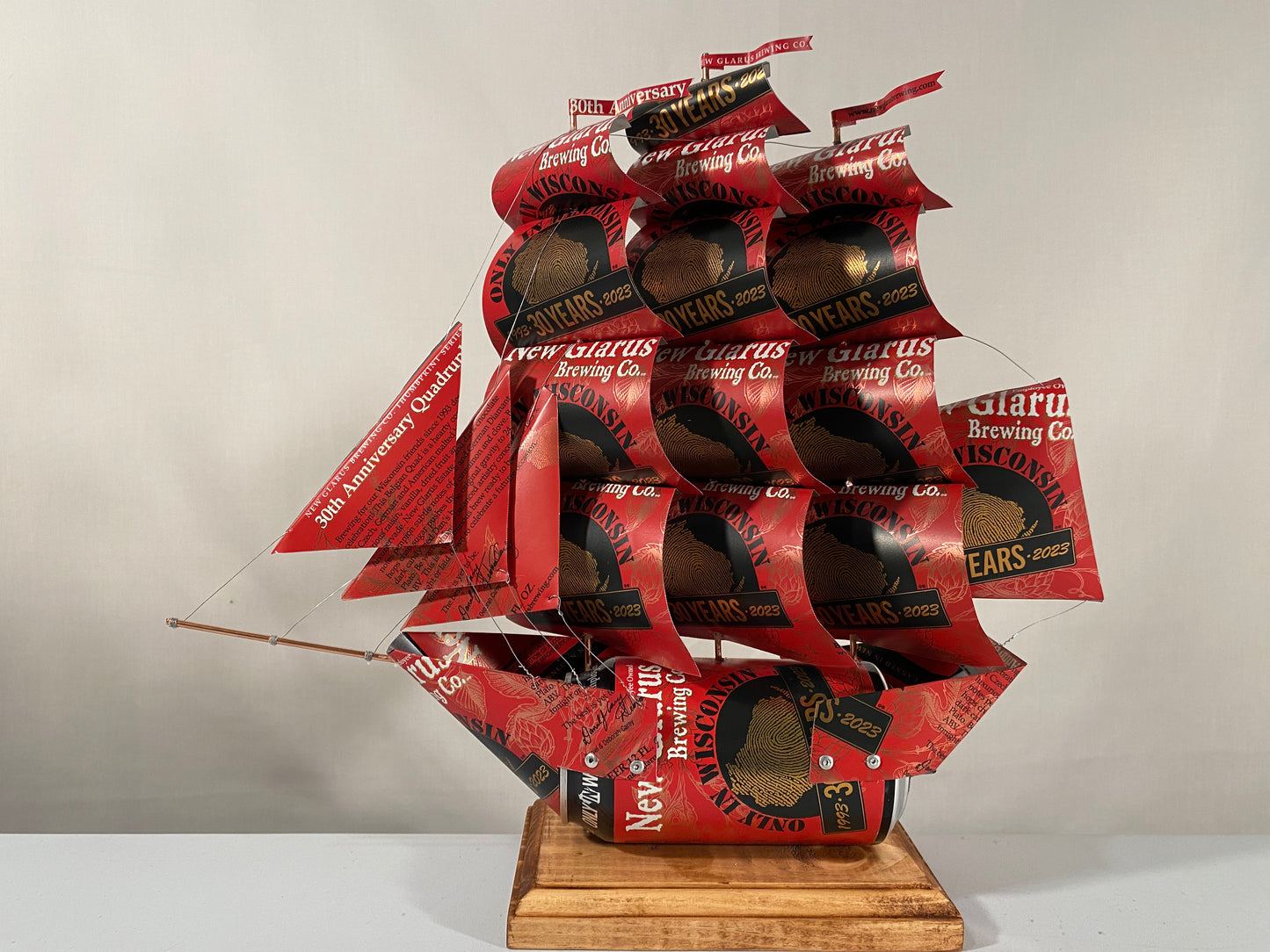 New Glarus 30th Anniversary Quadruple Beer Can Ship
