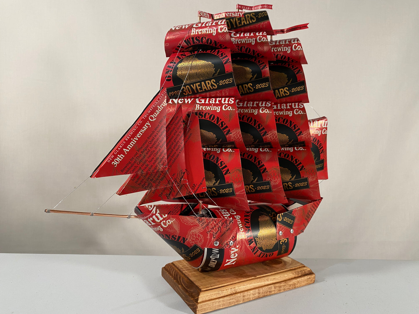 New Glarus 30th Anniversary Quadruple Beer Can Ship