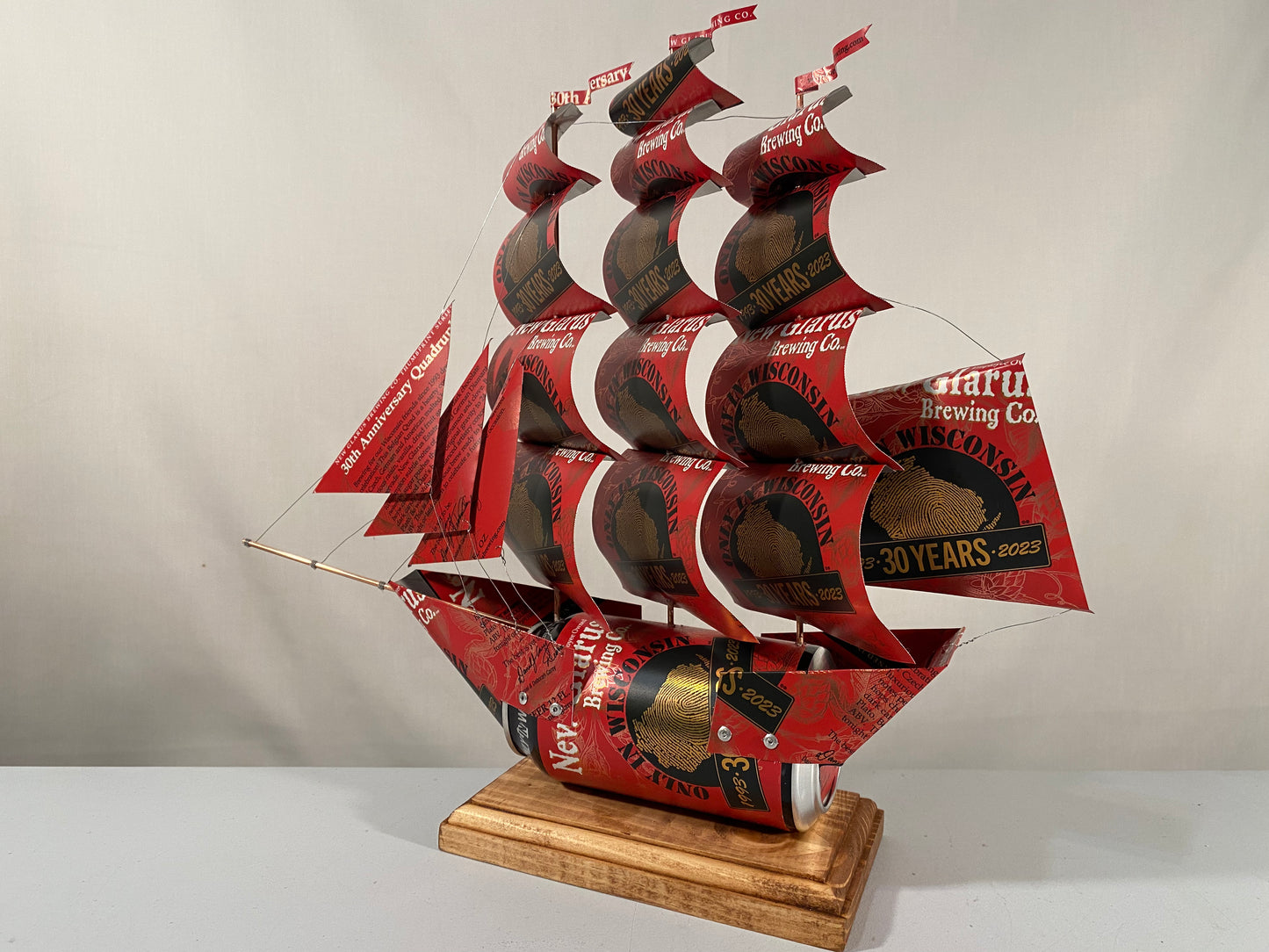 New Glarus 30th Anniversary Quadruple Beer Can Ship