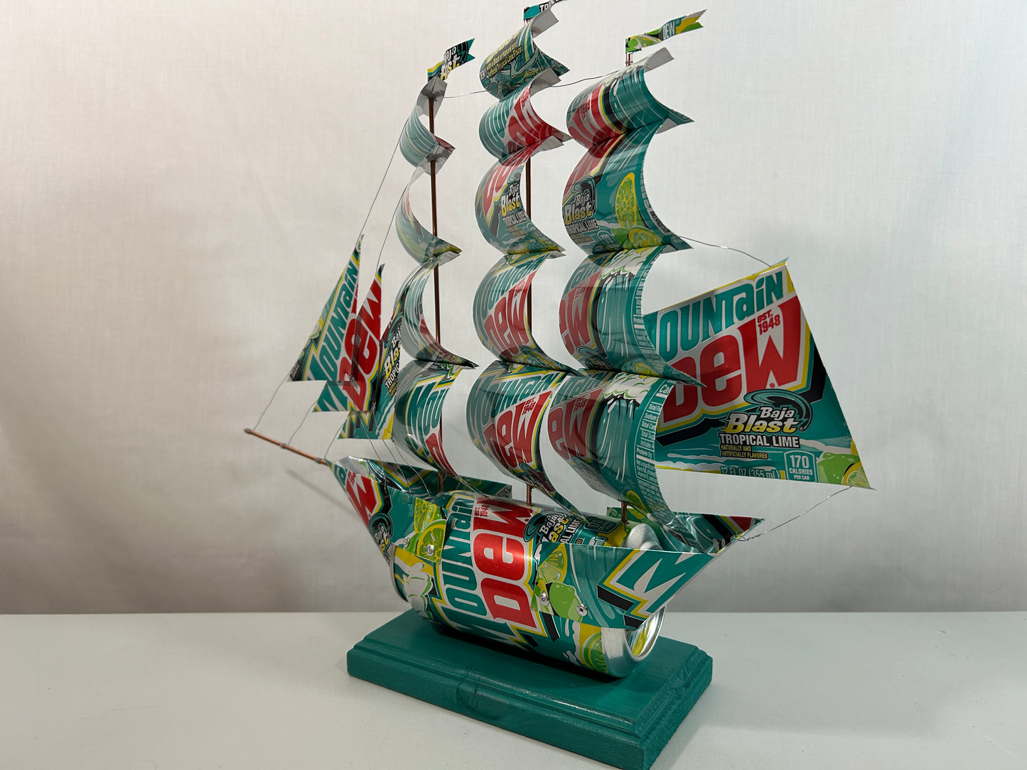 Mountain Dew Baja Blast Soda Can Ship