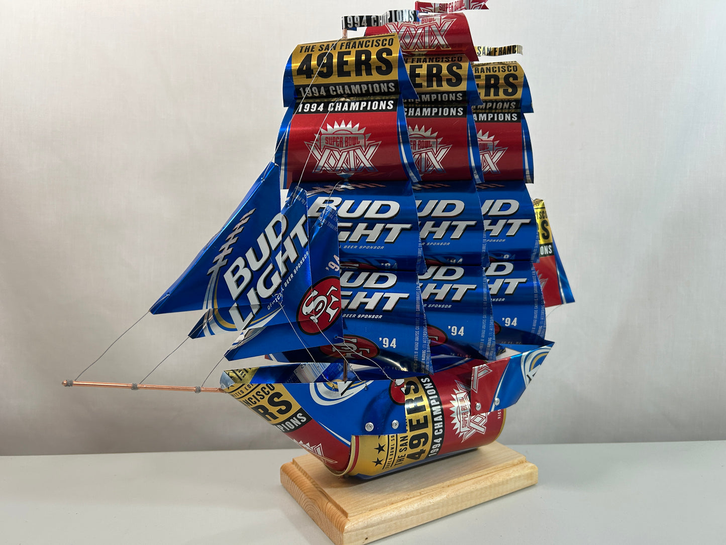 San Francisco 49ers 1994 Champions Super Bowl XXIX Beer Can Ship