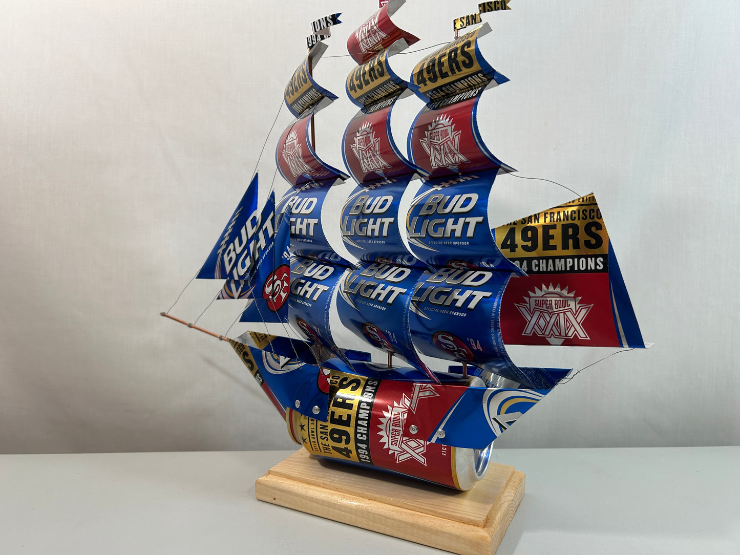 San Francisco 49ers 1994 Champions Super Bowl XXIX Beer Can Ship