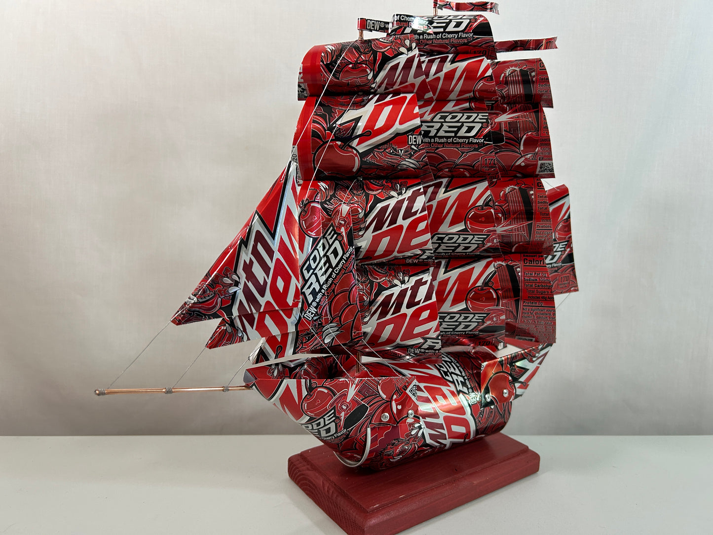 Mountain Dew Code Red Soda Can Ship