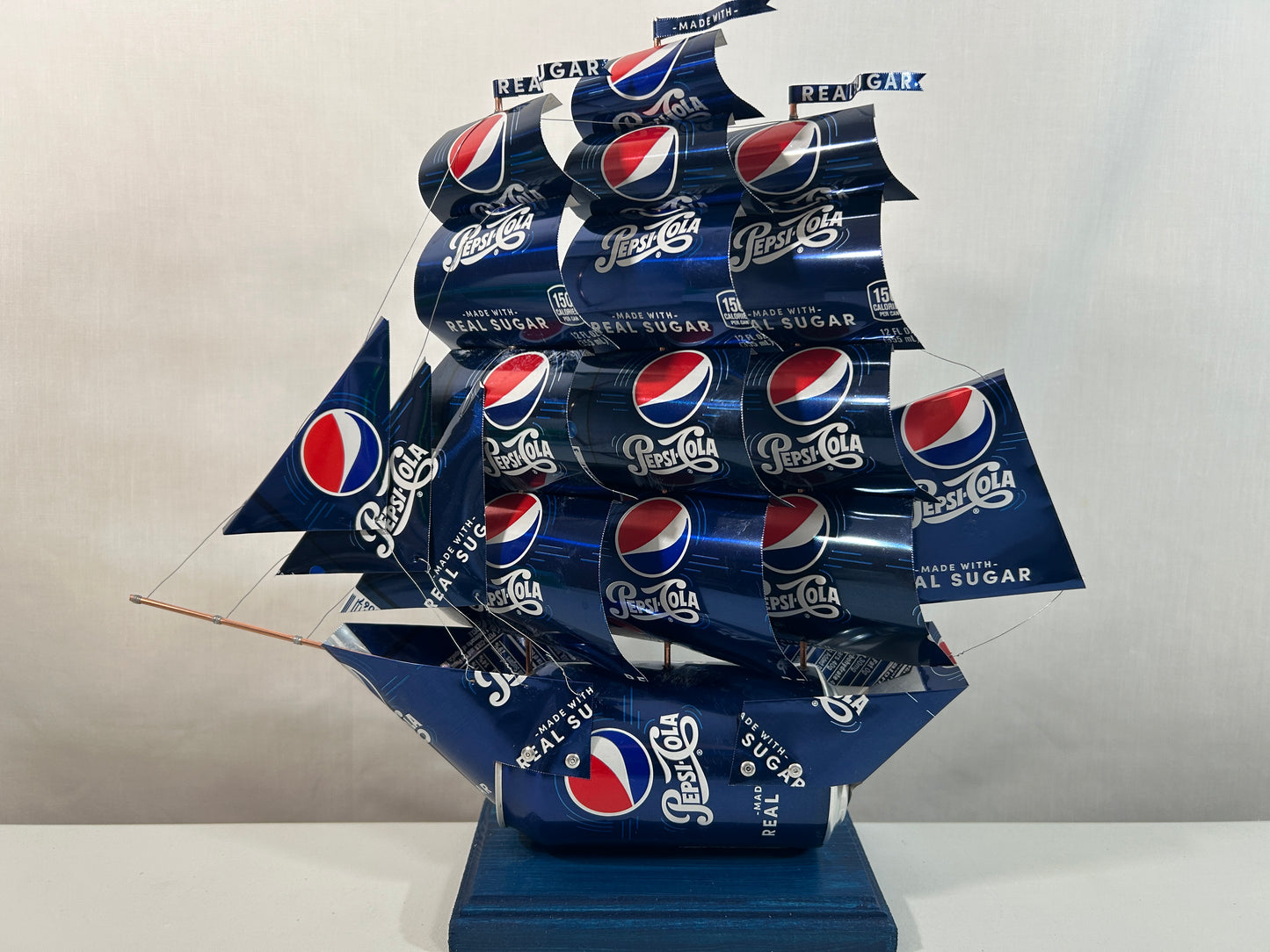 Pepsi Cola Real Sugar Soda Can Ship