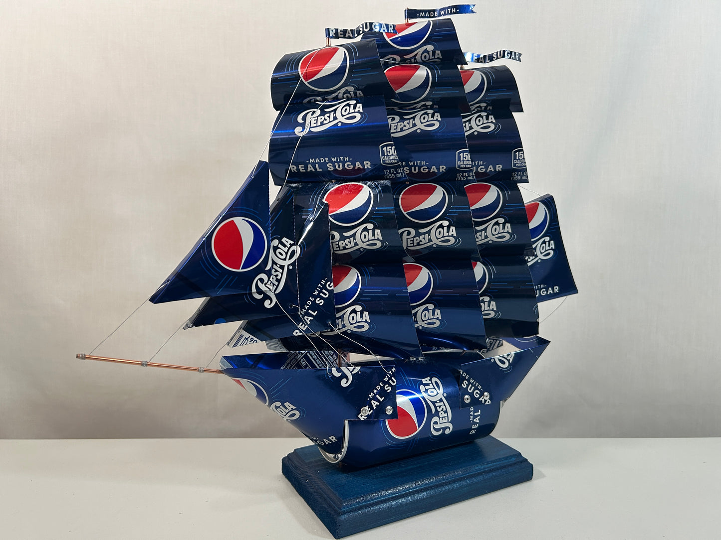Pepsi Cola Real Sugar Soda Can Ship