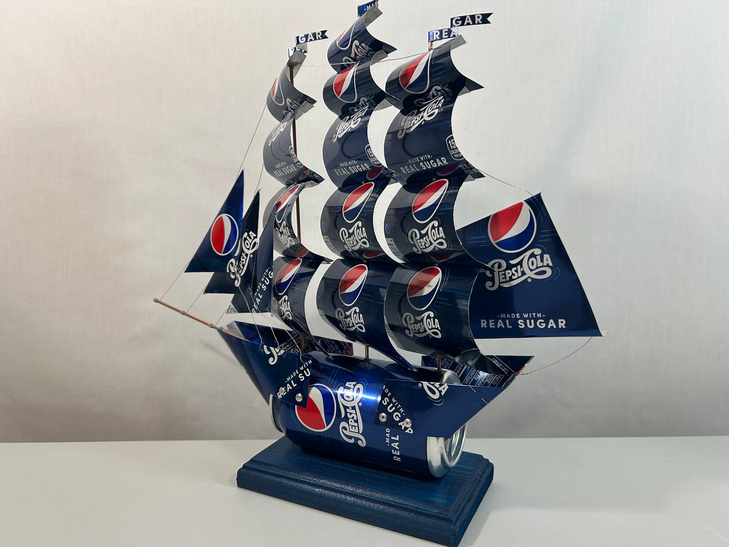 Pepsi Cola Real Sugar Soda Can Ship