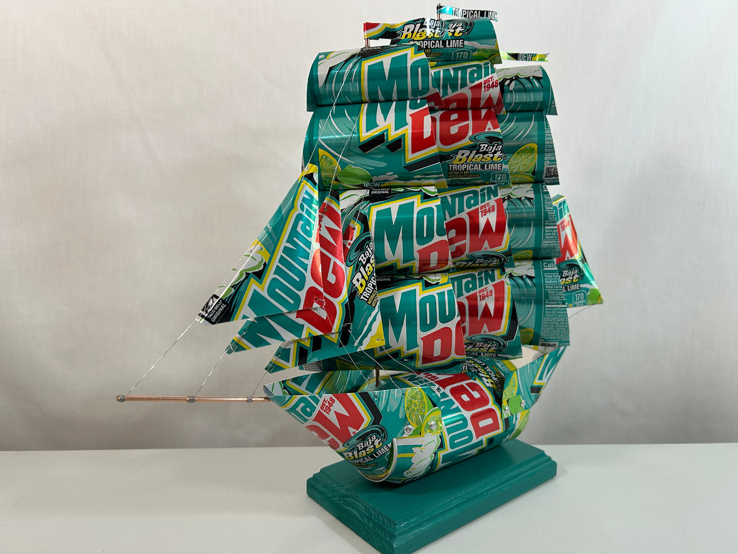Mountain Dew Baja Blast Soda Can Ship