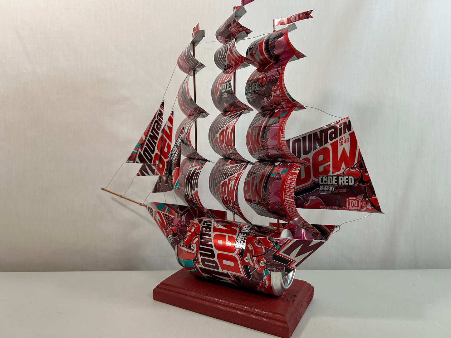 Mountain Dew Code Red Soda Can Ship