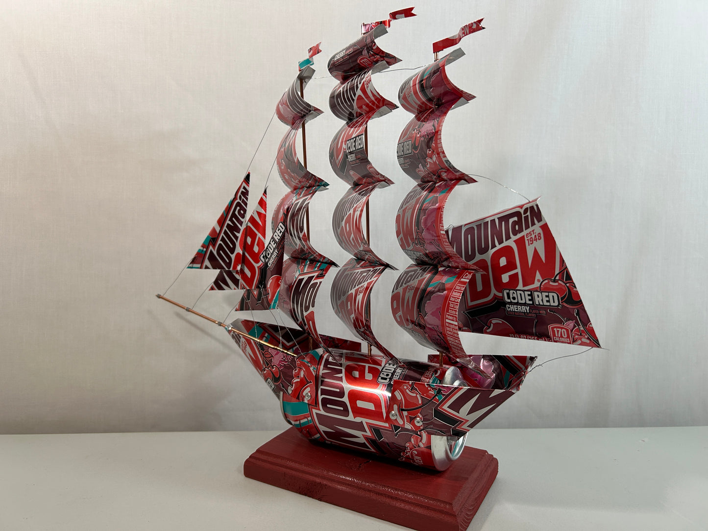 Mountain Dew Code Red Soda Can Ship