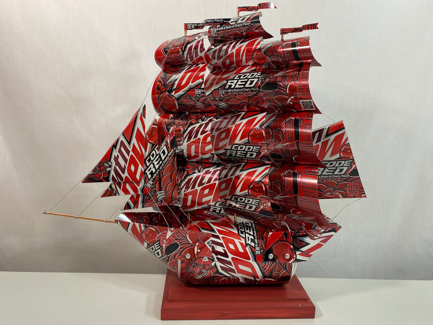 Mountain Dew Code Red Soda Can Ship