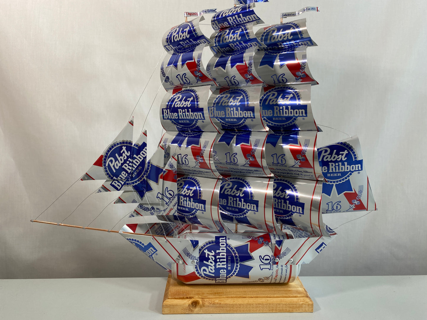 Pabst Blue Ribbon Beer Can Ship 16oz