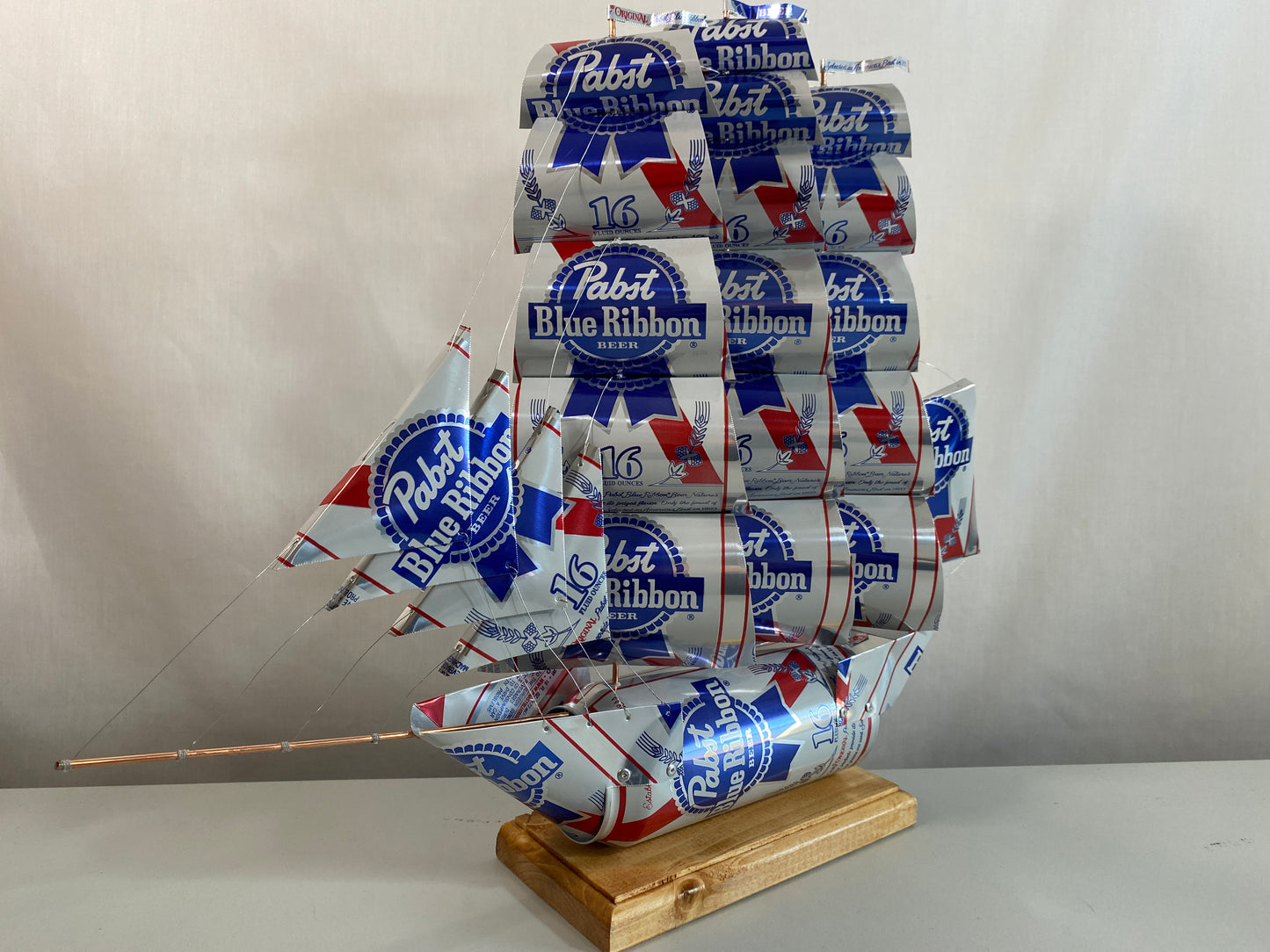 Pabst Blue Ribbon Beer Can Ship 16oz