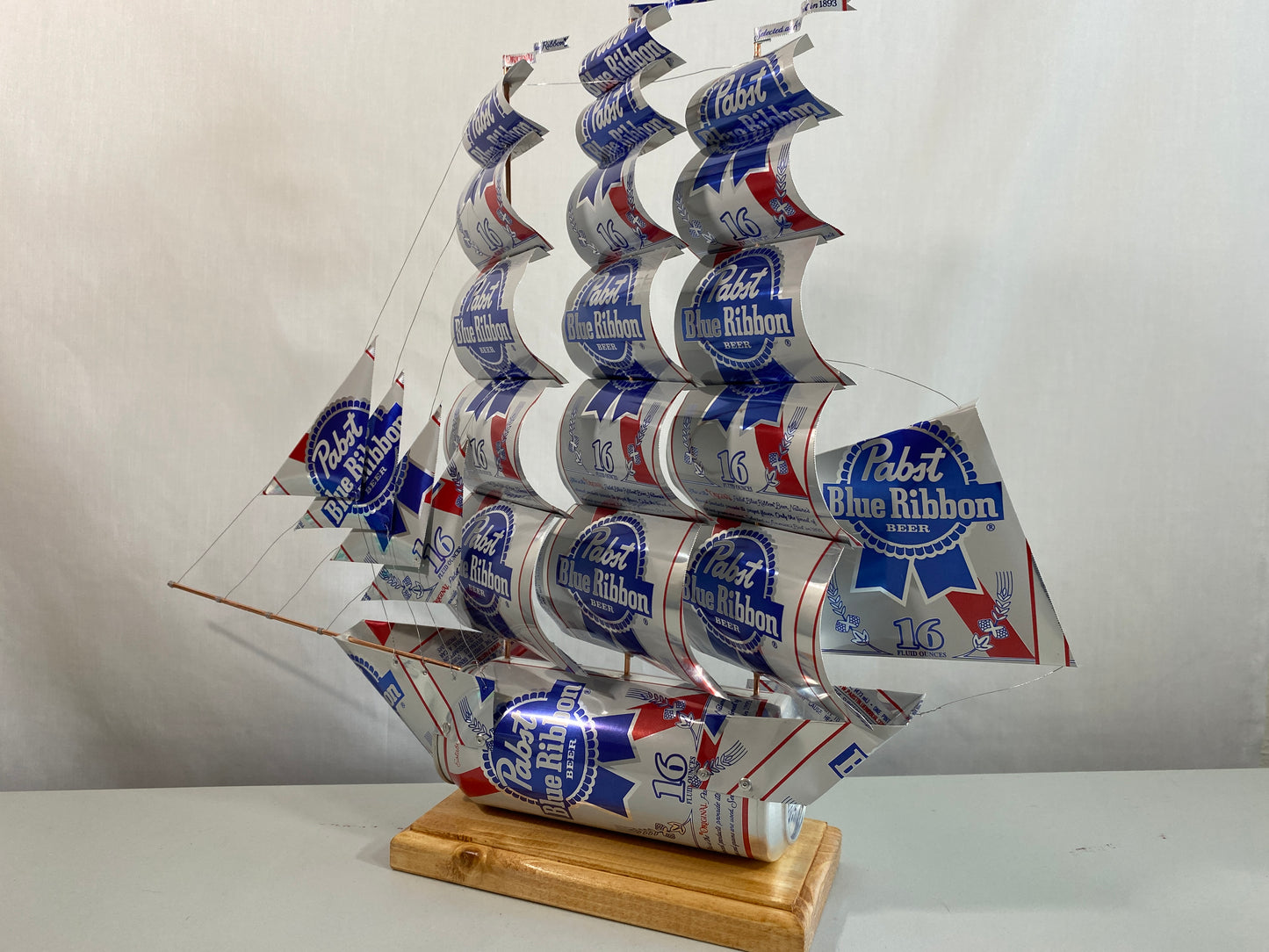 Pabst Blue Ribbon Beer Can Ship 16oz