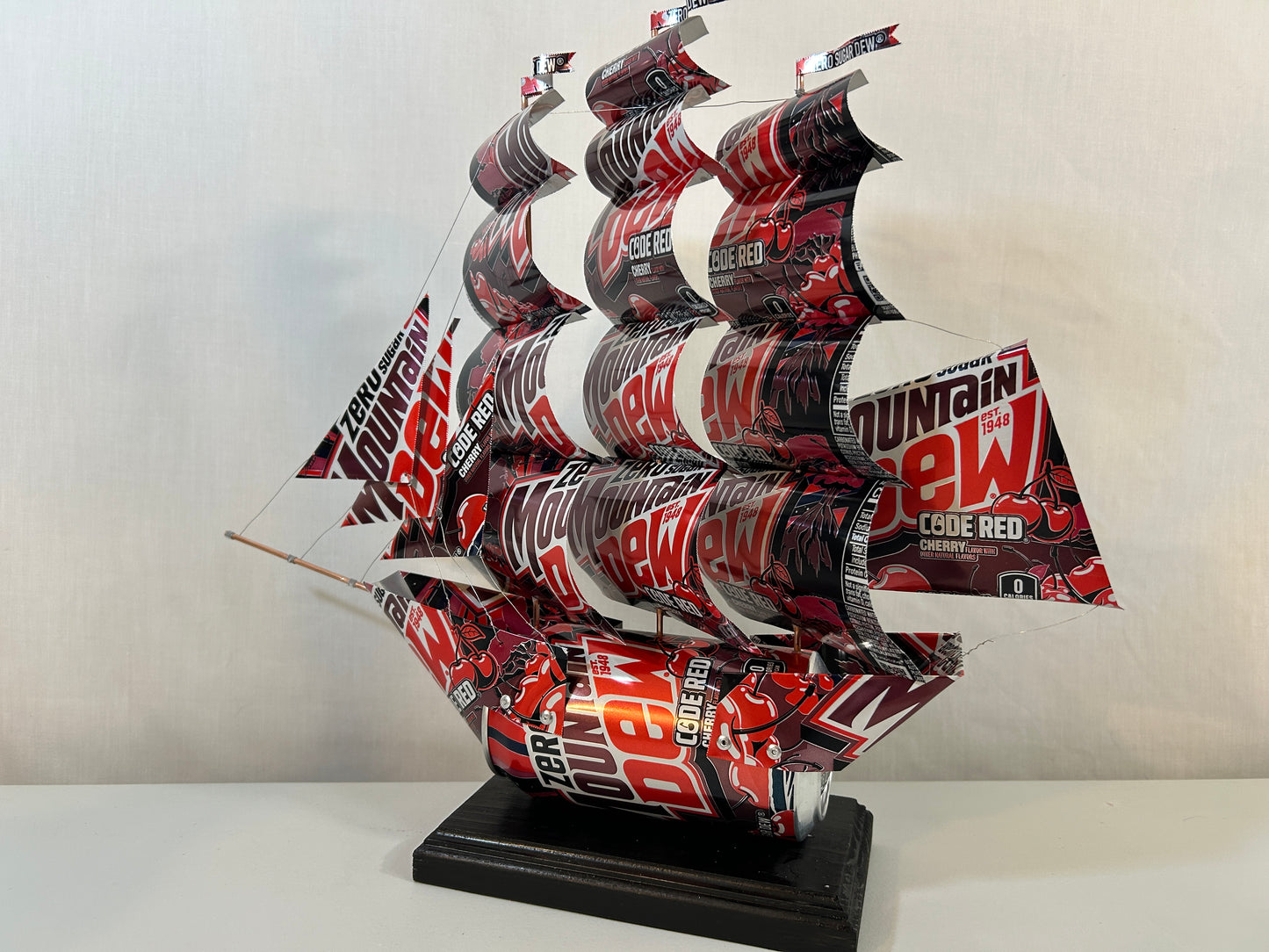 Mountain Dew Code Red Zero Sugar Soda Can Ship