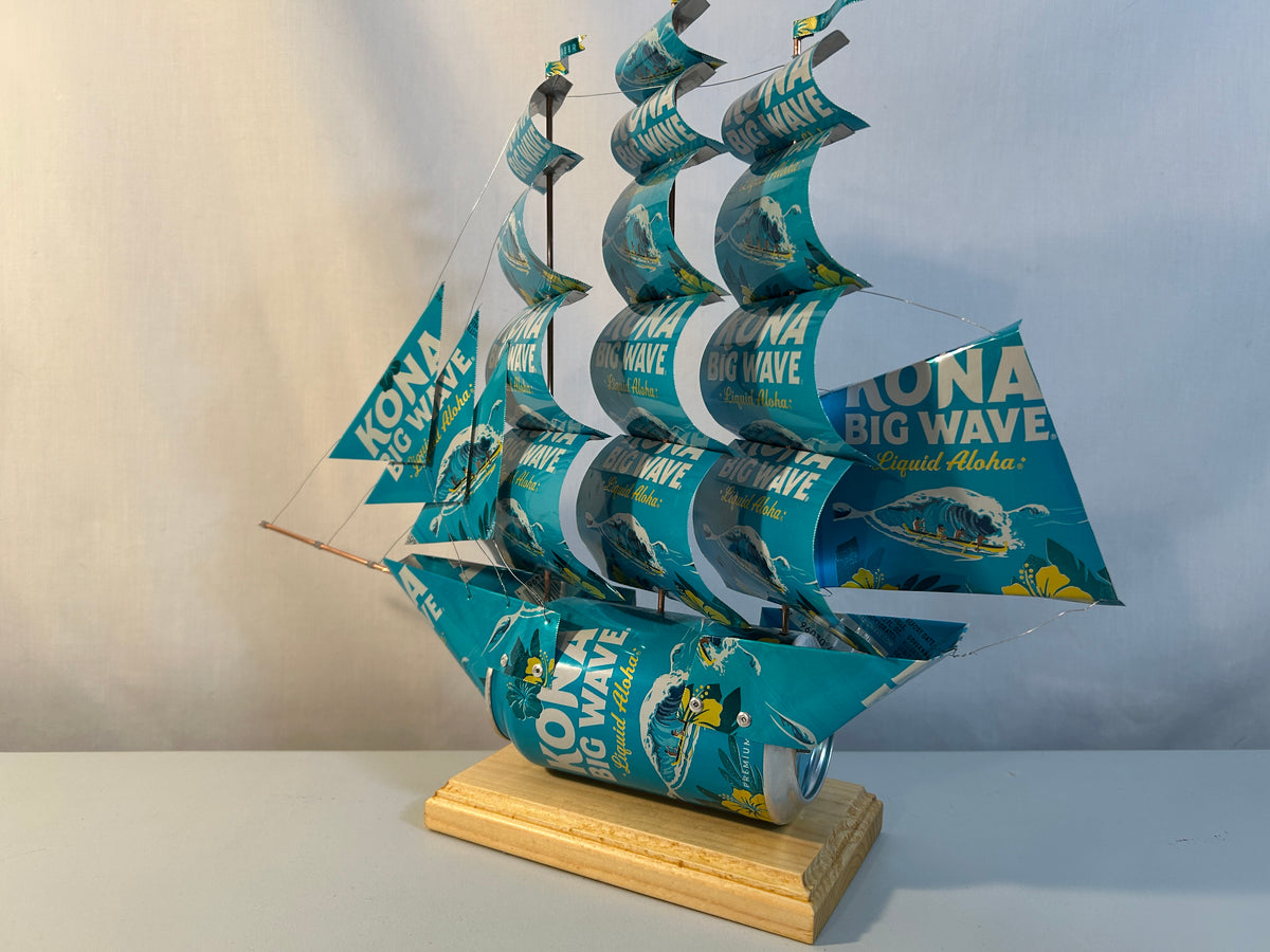 Kona Brewing Co Big Wave Golden Ale Beer Can Ship