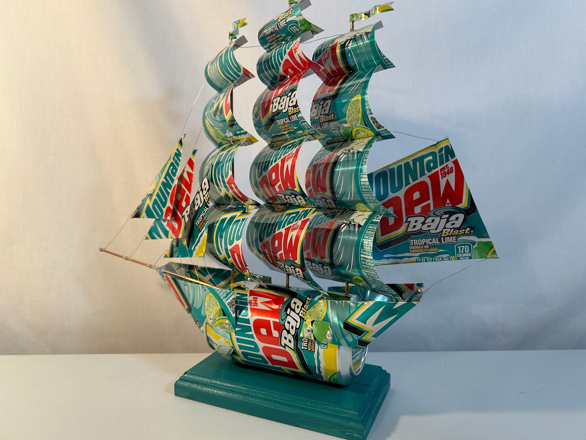 Mountain Dew Baja Blast Soda Can Ship