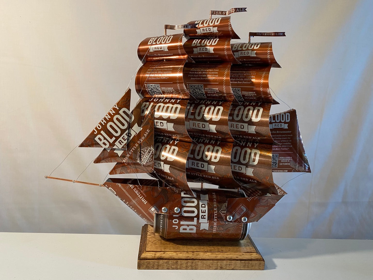 Titletown Blood Red Beer Can Boat