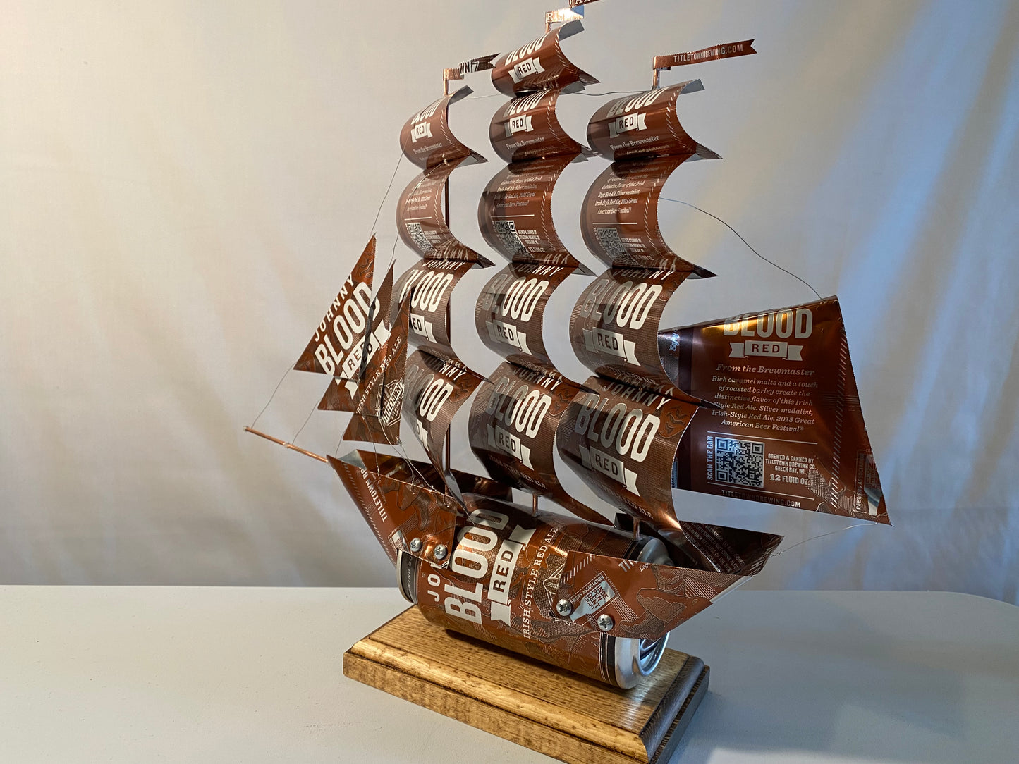 Titletown Blood Red Beer Can Boat