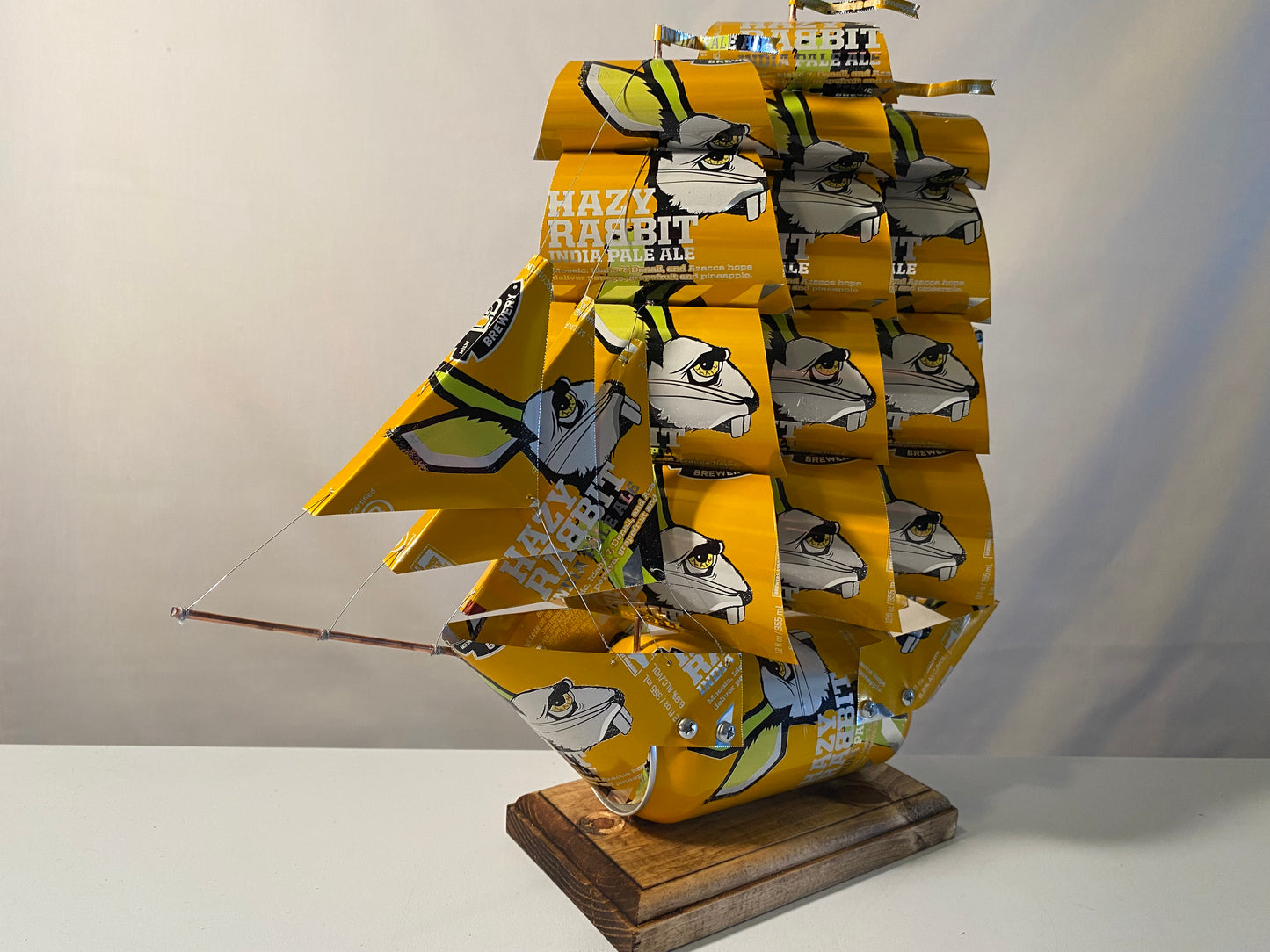 Lakefront Brewery Hazy Rabbit Beer Can Boat