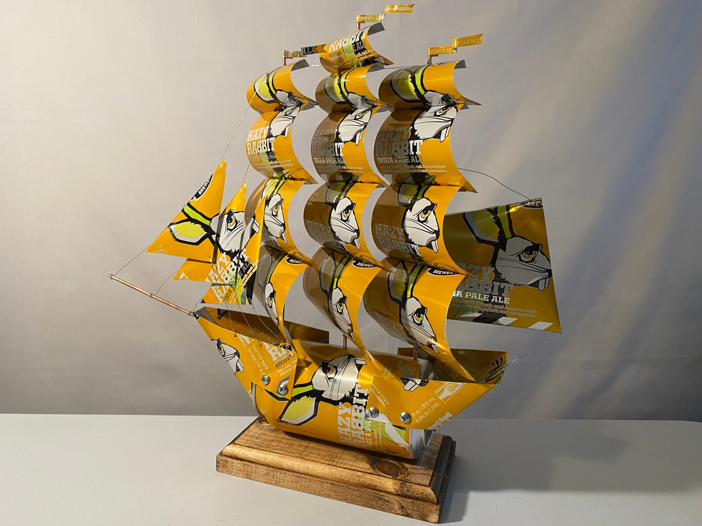 Lakefront Brewery Hazy Rabbit Beer Can Boat