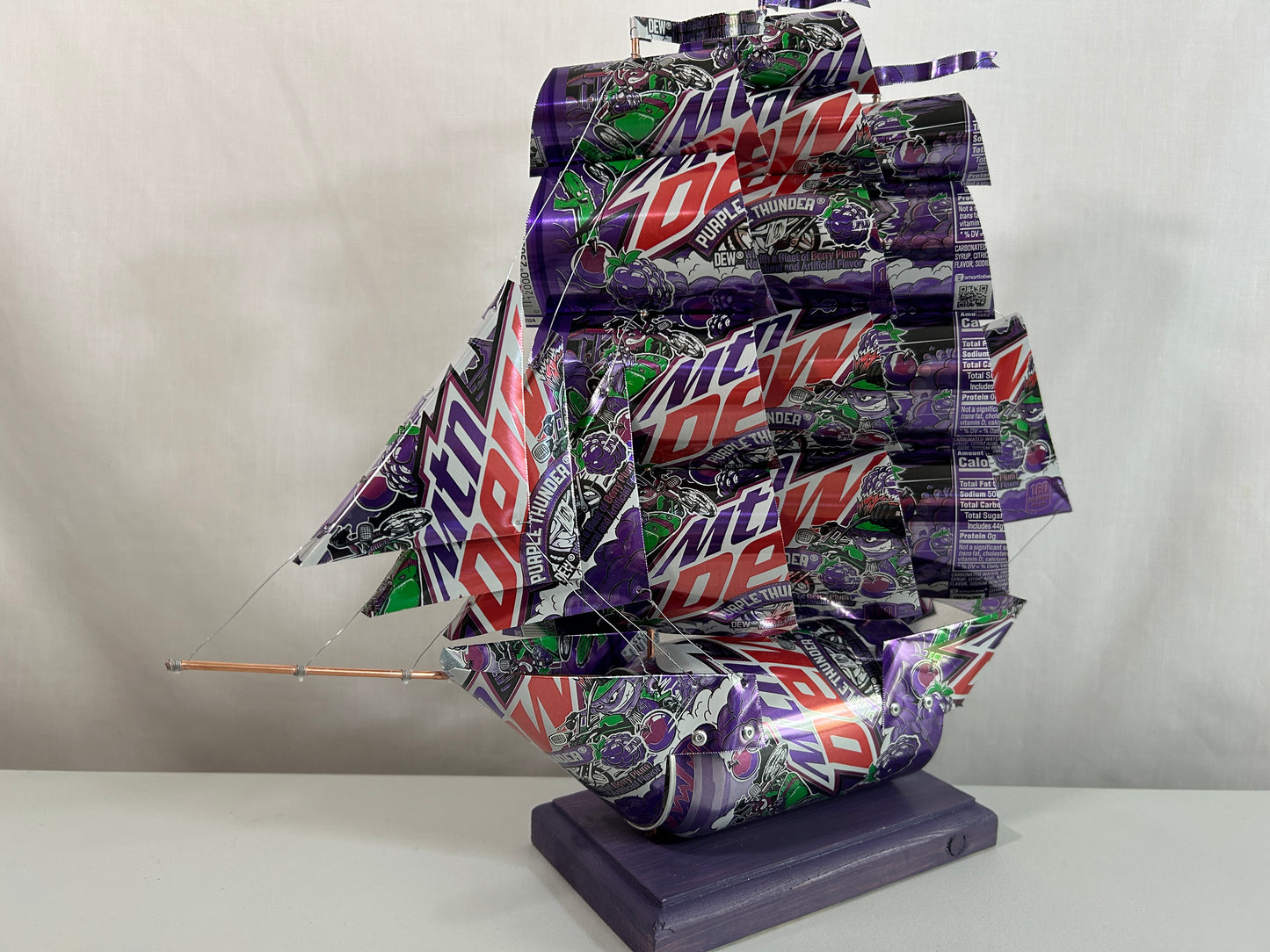 Mountain Dew Purple Thunder Soda Can Ship