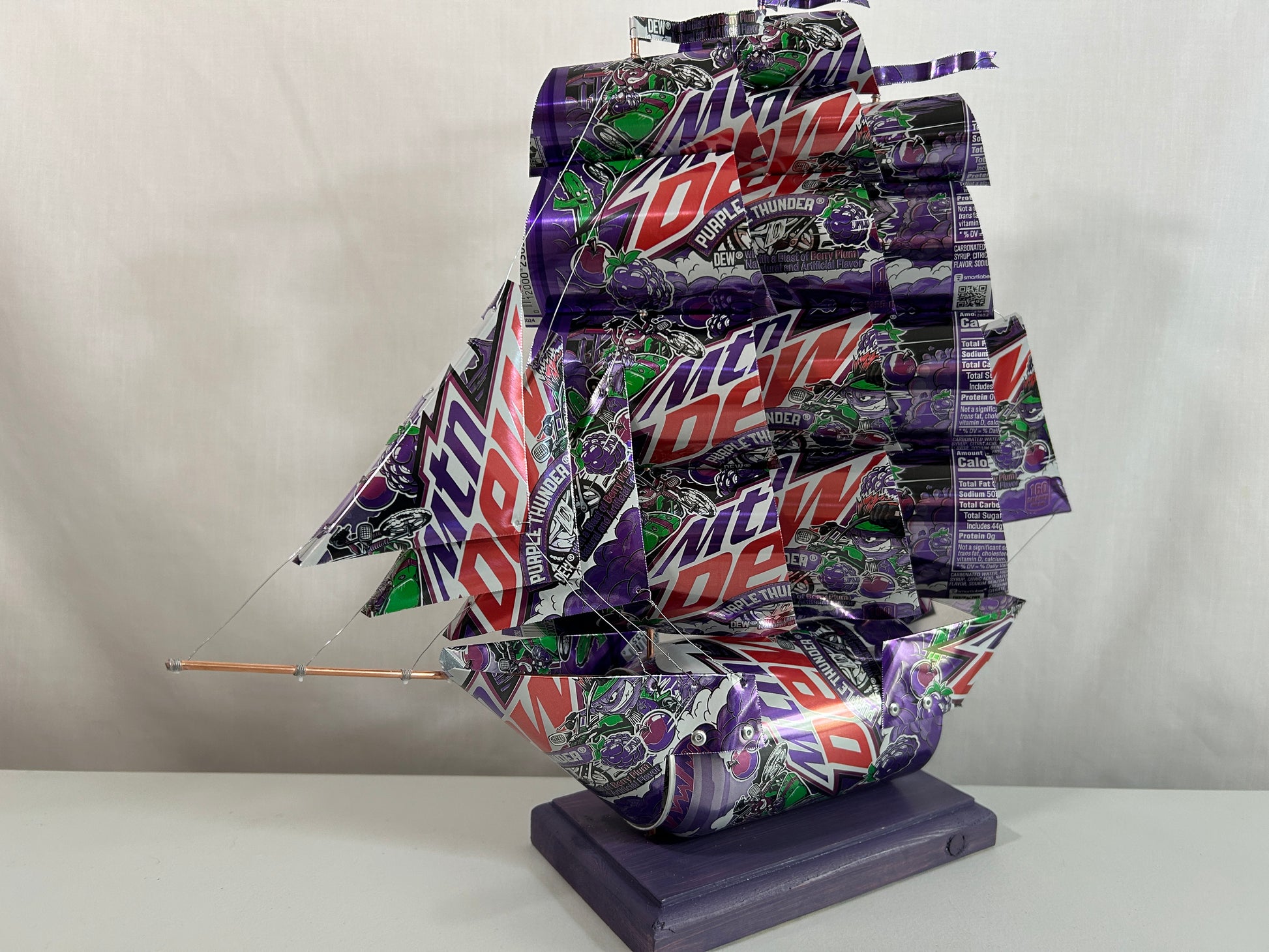 Mountain Dew Purple Thunder Soda Can Ship