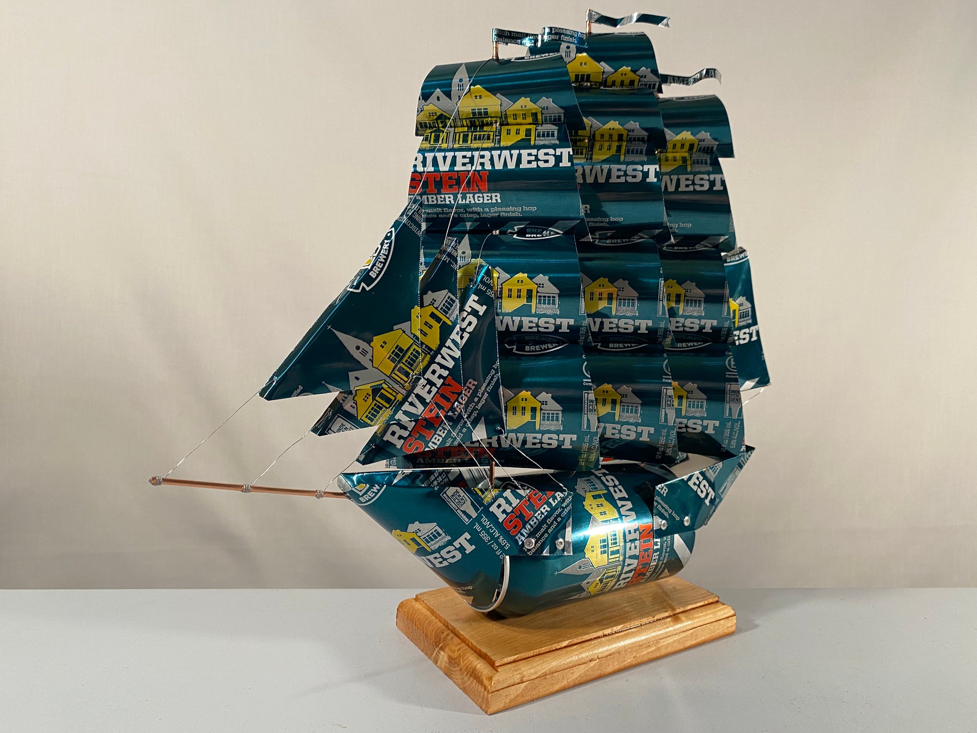 Lakefront Brewery River West Stein Beer Can Ship