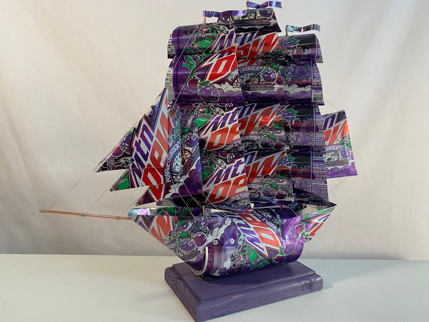 Mountain Dew Purple Thunder Soda Can Ship