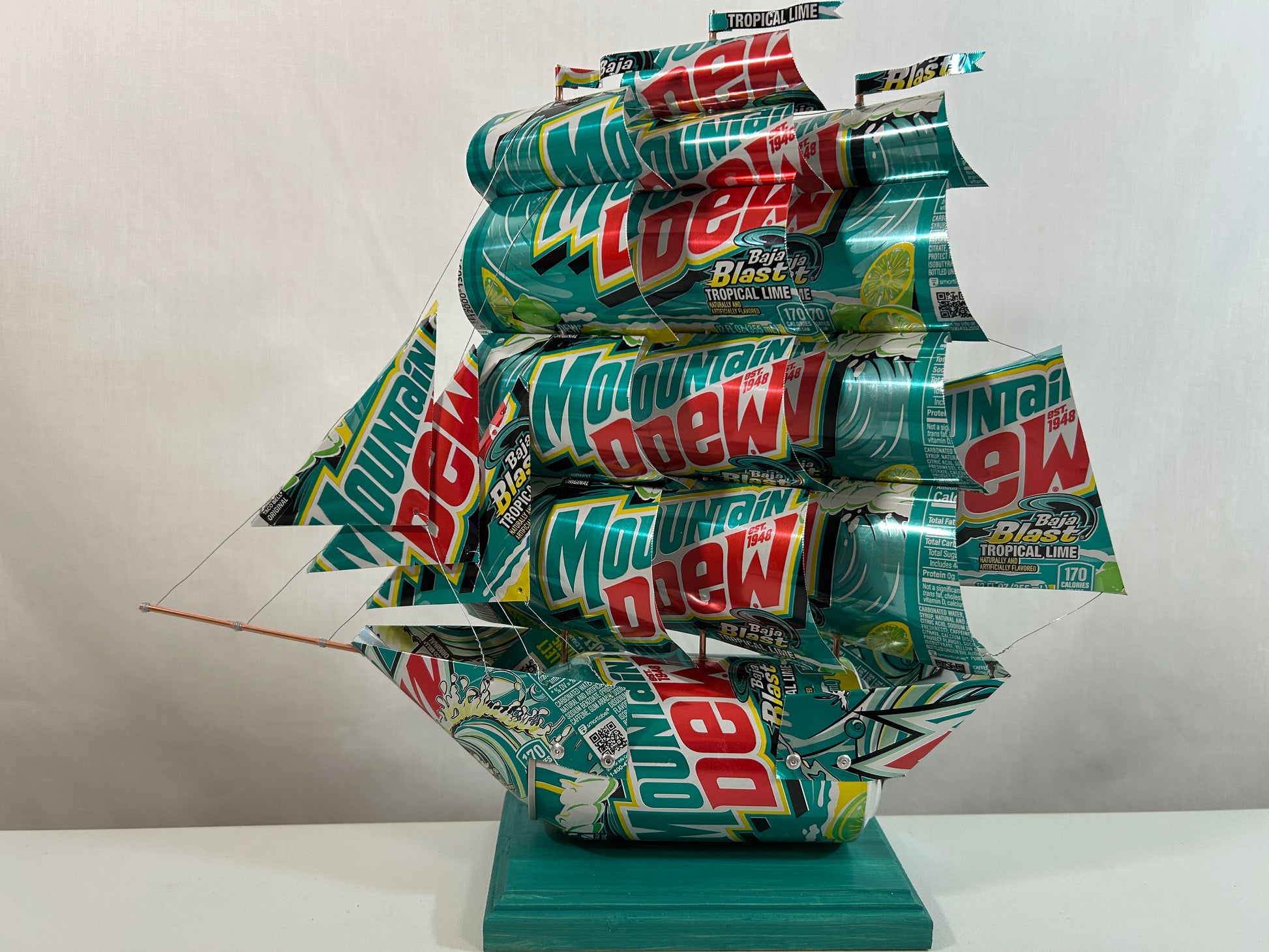 Mountain Dew Baja Blast Soda Can Ship