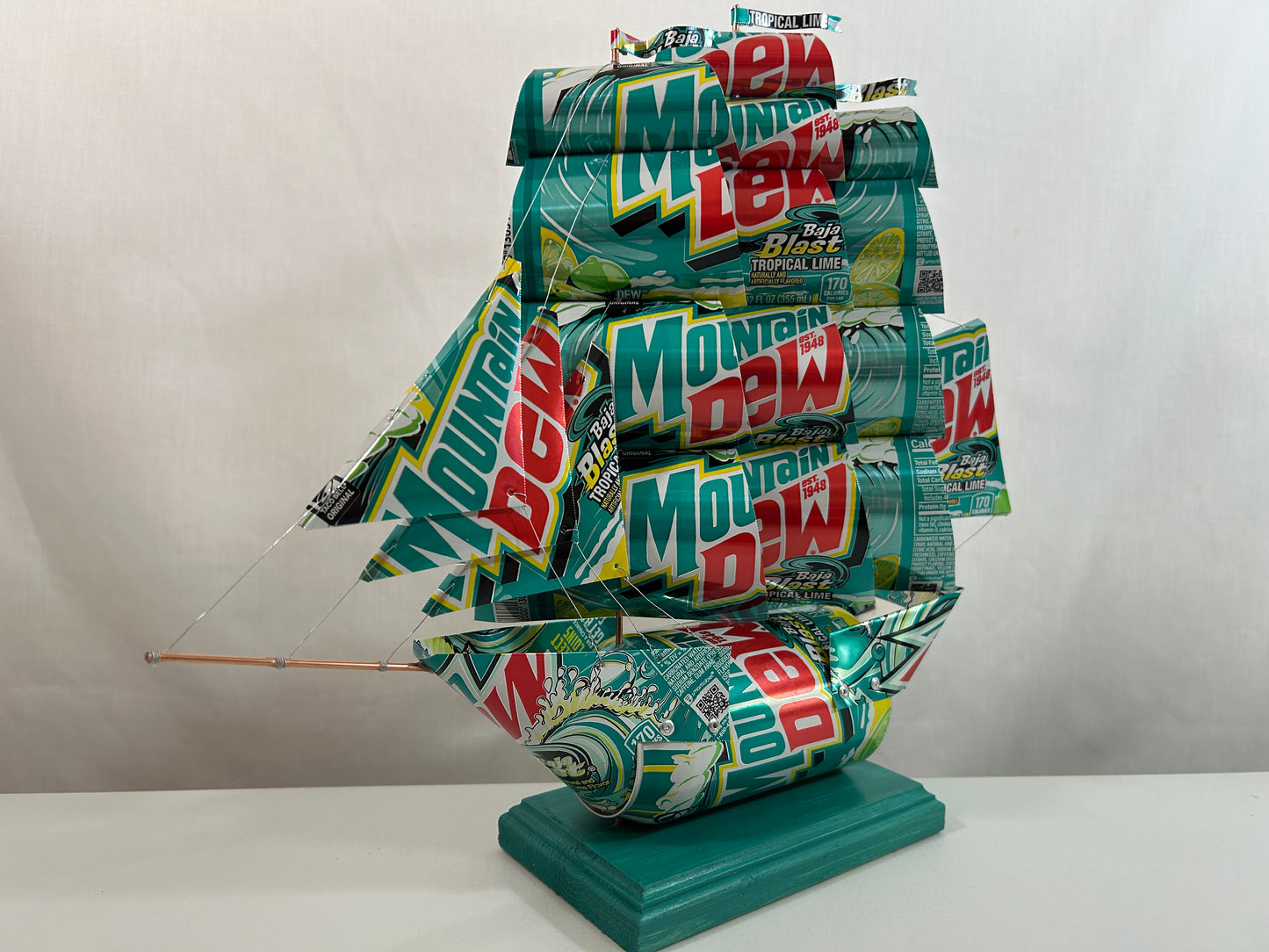 Mountain Dew Baja Blast Soda Can Ship