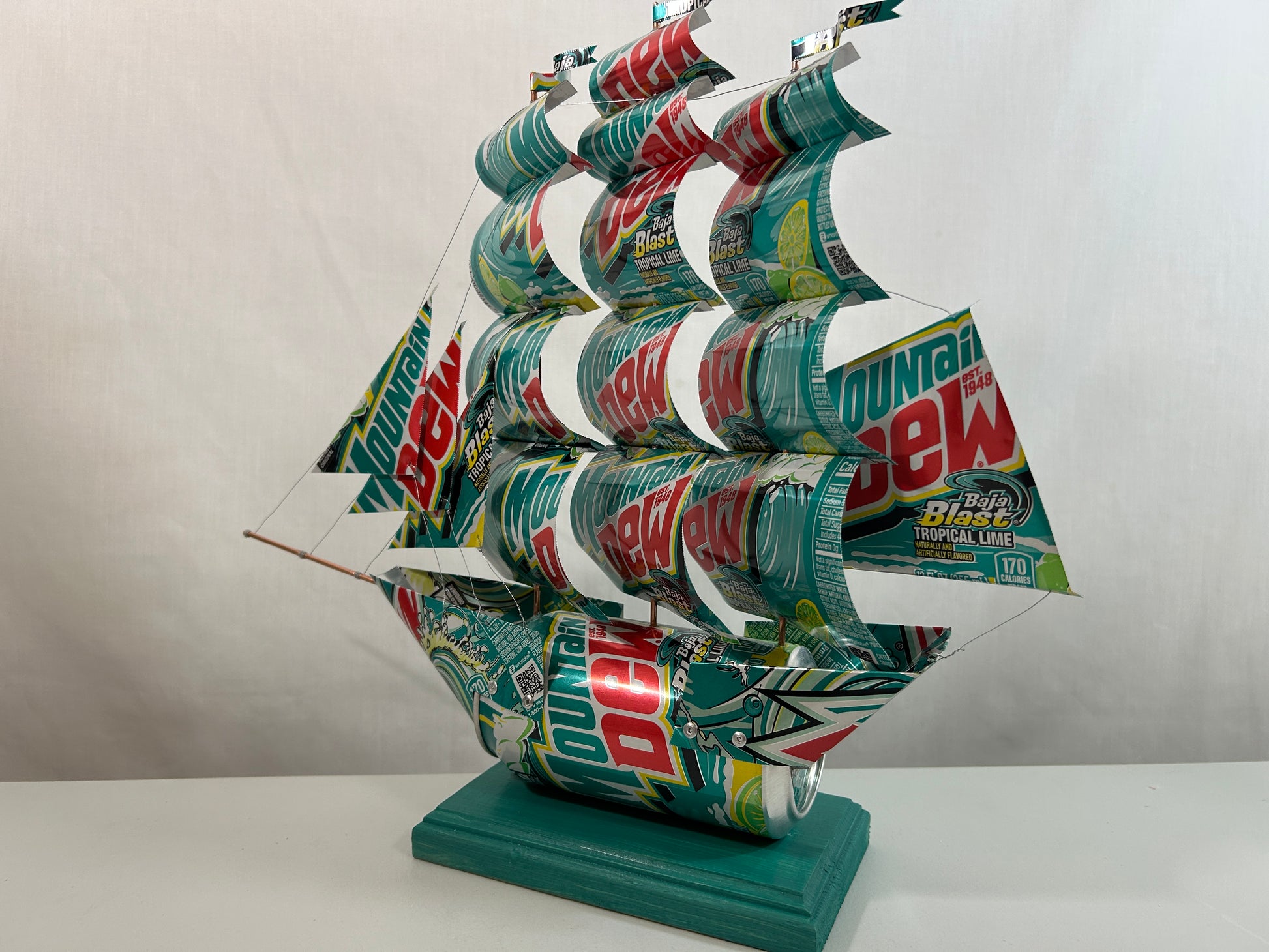 Mountain Dew Baja Blast Soda Can Ship