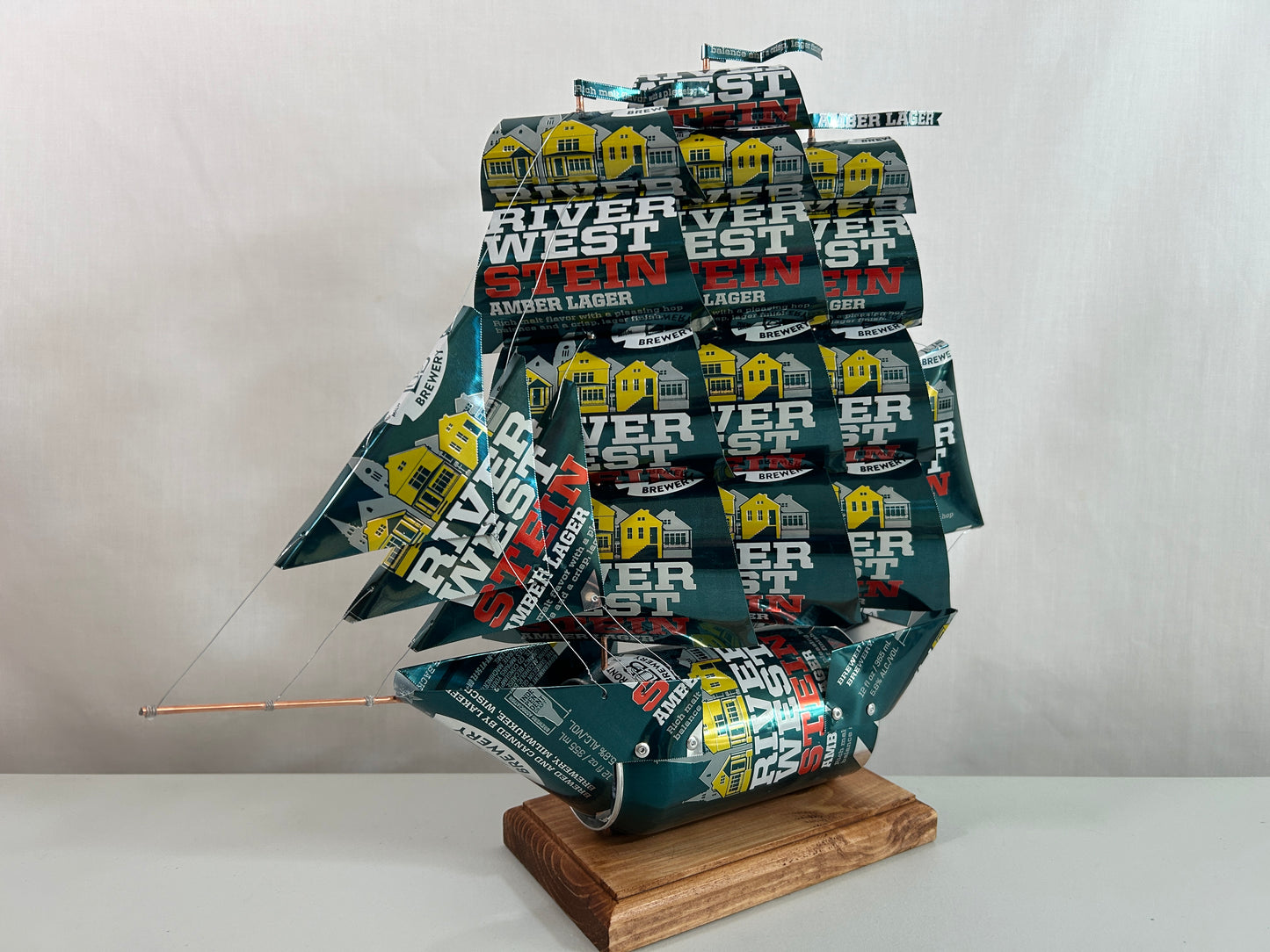 Lakefront Brewery River West Stein Beer Can Ship