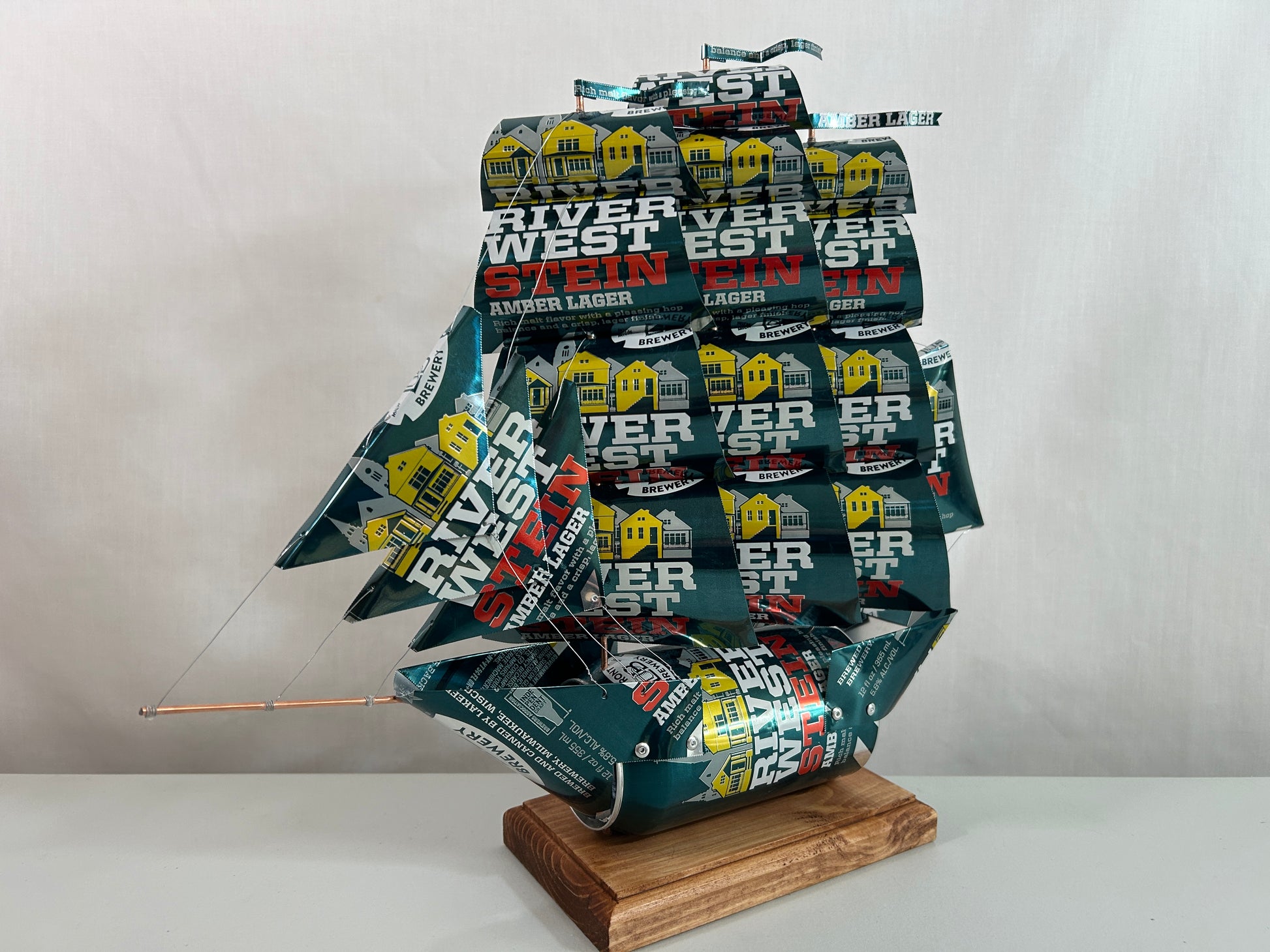 Lakefront Brewery River West Stein Beer Can Ship
