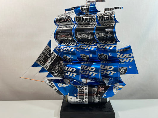 Los Angeles Raiders 1983 Champions Super Bowl XVIII Beer Can Ship