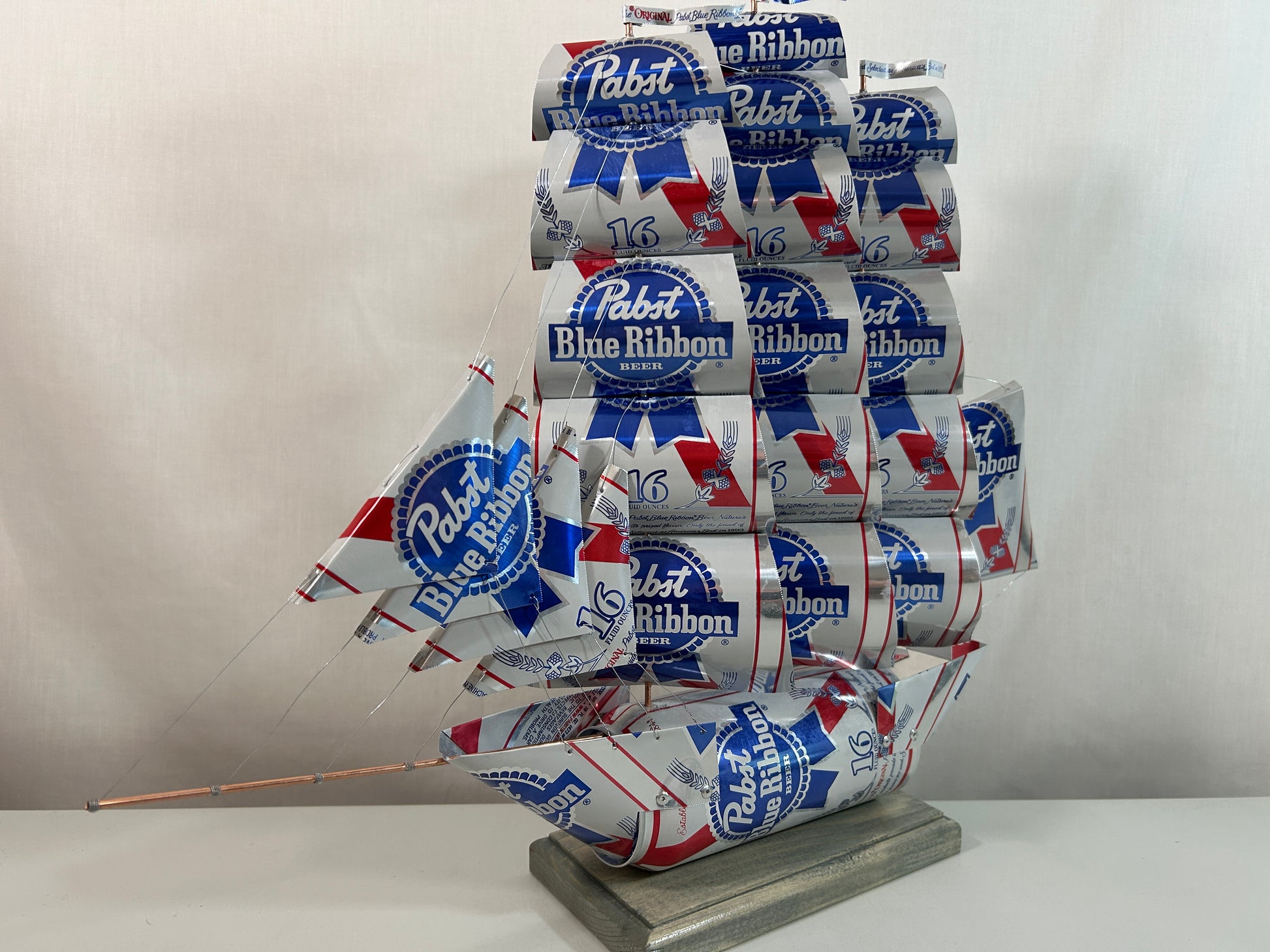 Pabst Blue Ribbon Beer Can Ship 16oz