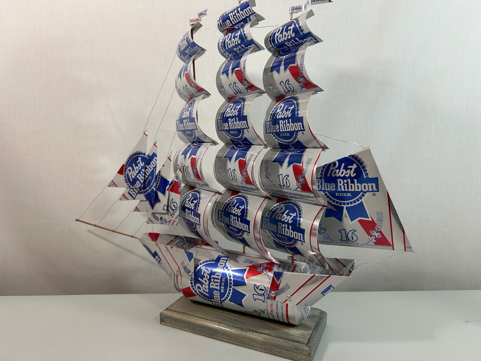 Pabst Blue Ribbon Beer Can Ship 16oz