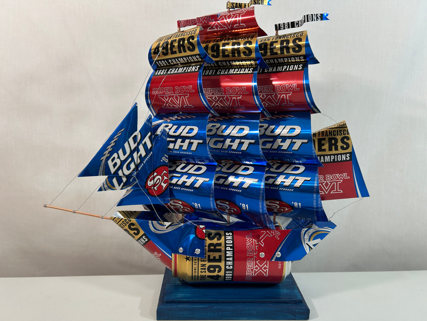 San Francisco 49ers 1981 Champions Super Bowl XVI Beer Can Ship
