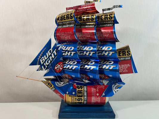 San Francisco 49ers 1981 Champions Super Bowl XVI Beer Can Ship