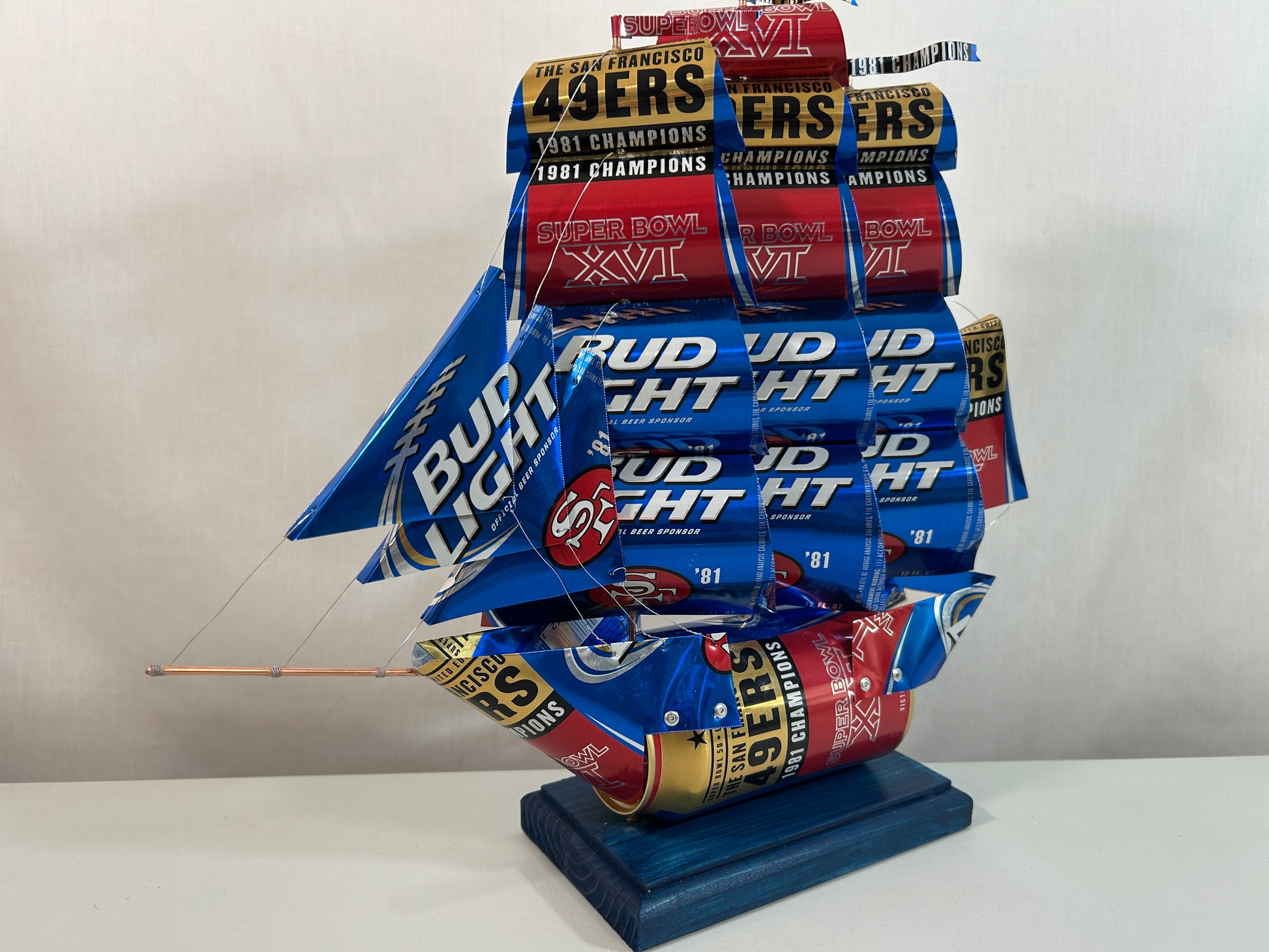 San Francisco 49ers 1981 Champions Super Bowl XVI Beer Can Ship