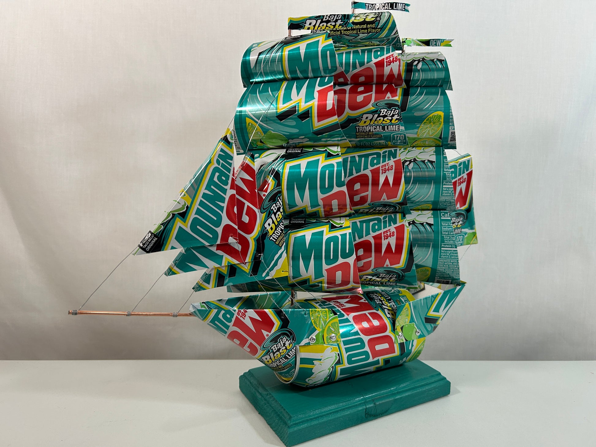 Mountain Dew Baja Blast Soda Can Ship