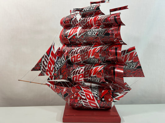 Mountain Dew Code Red Soda Can Ship