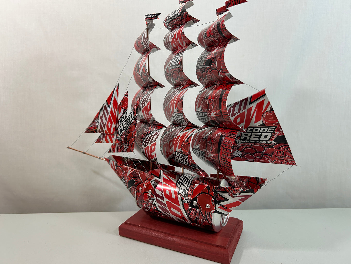 Mountain Dew Code Red Soda Can Ship