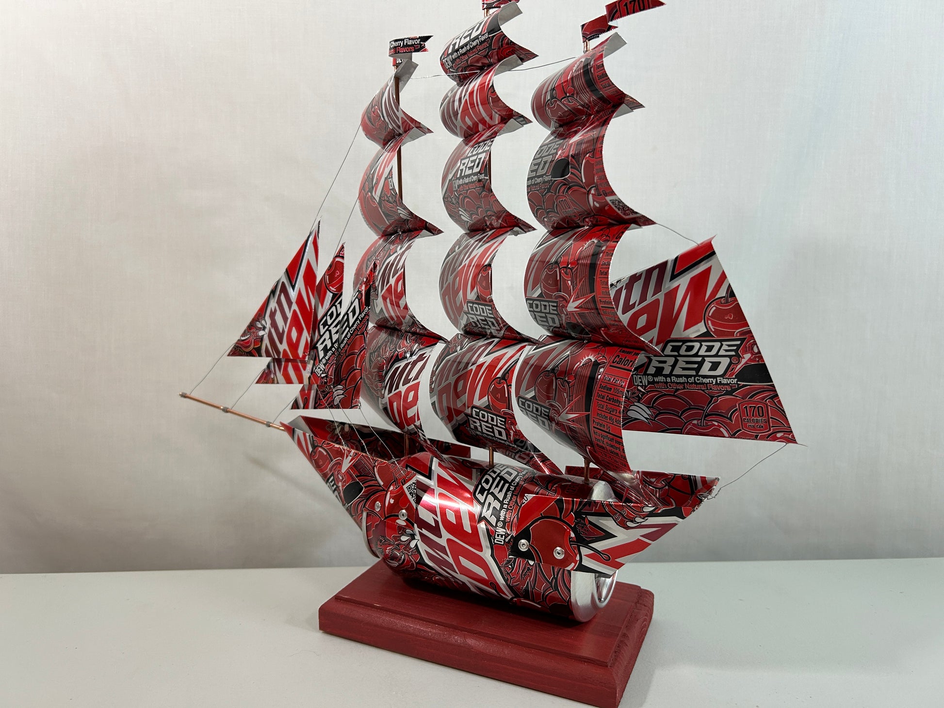 Mountain Dew Code Red Soda Can Ship