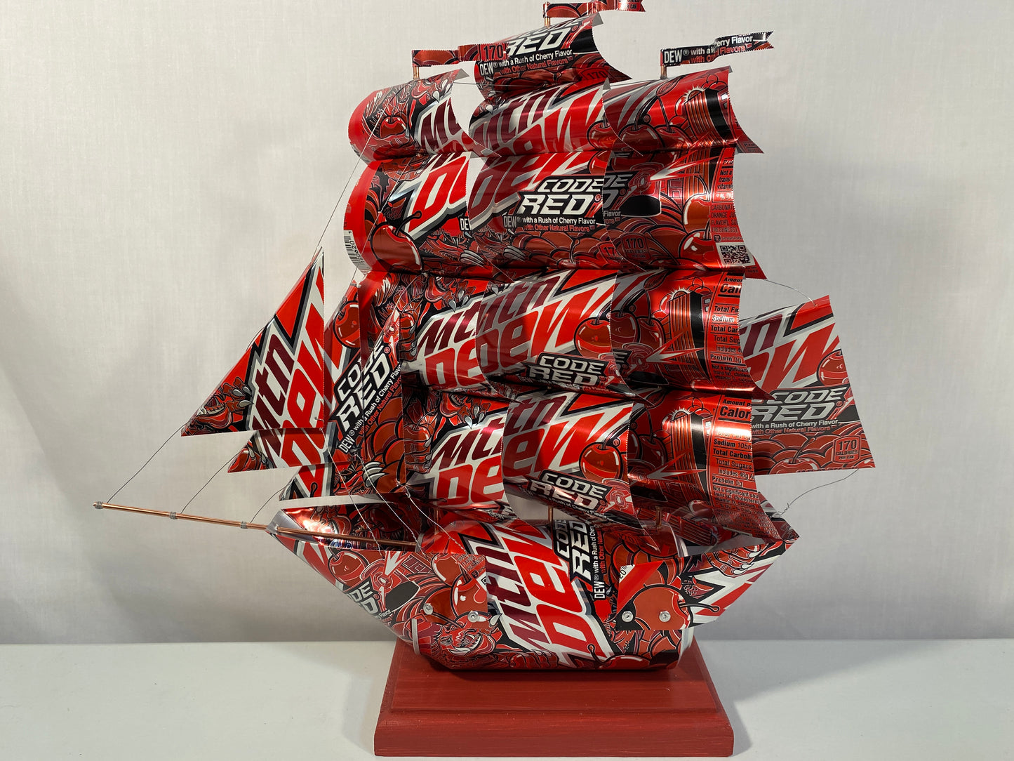 Mountain Dew Code Red Soda Can Ship