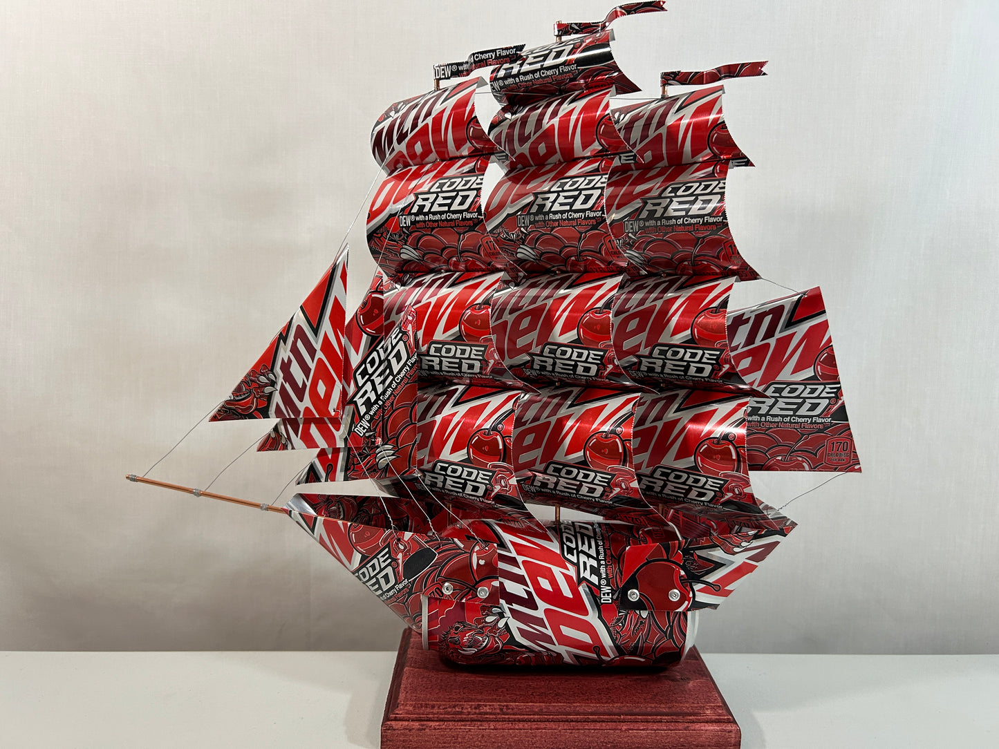 Mountain Dew Code Red Soda Can Ship