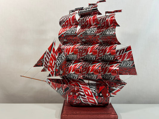 Mountain Dew Code Red Soda Can Ship