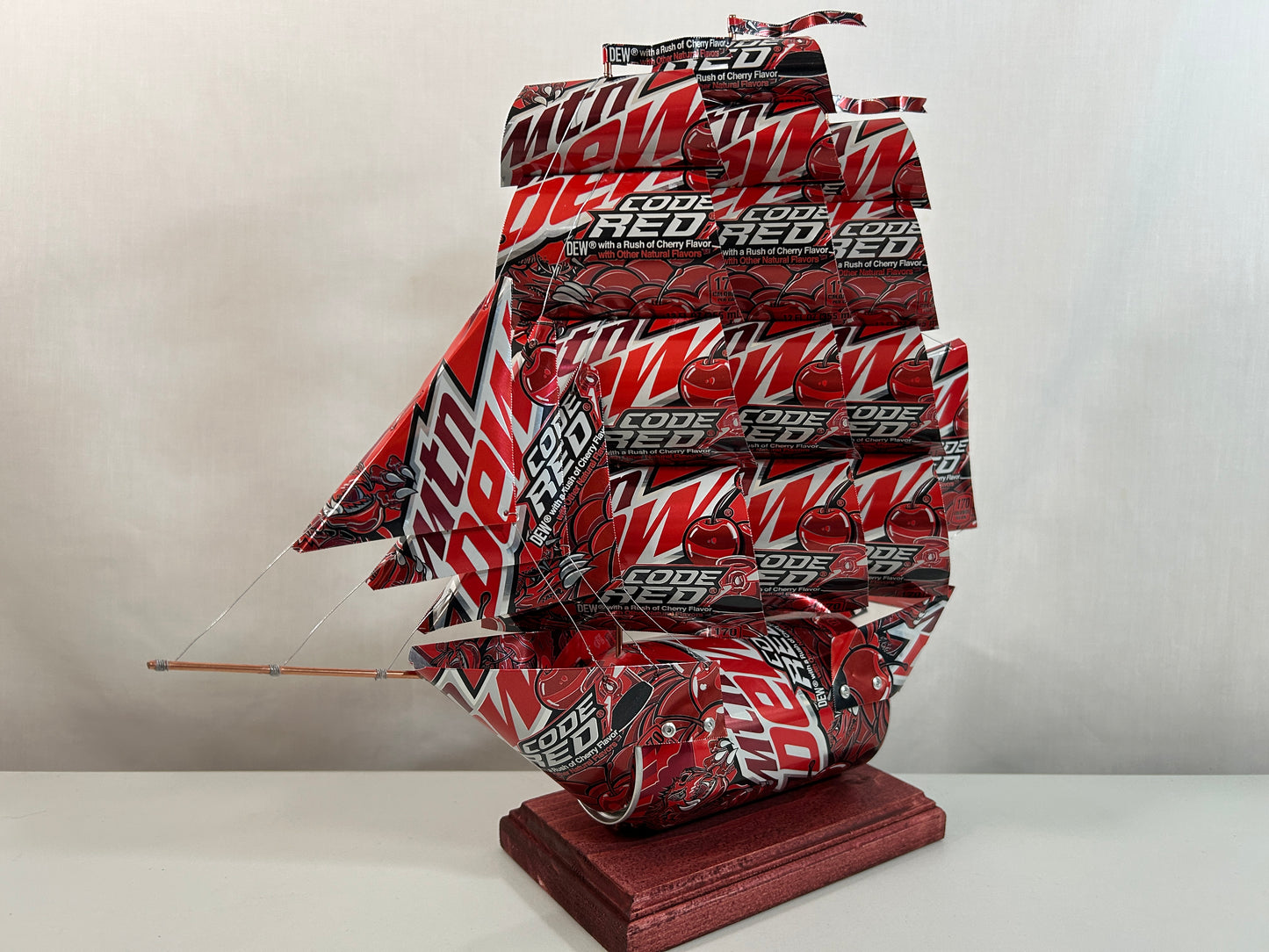 Mountain Dew Code Red Soda Can Ship