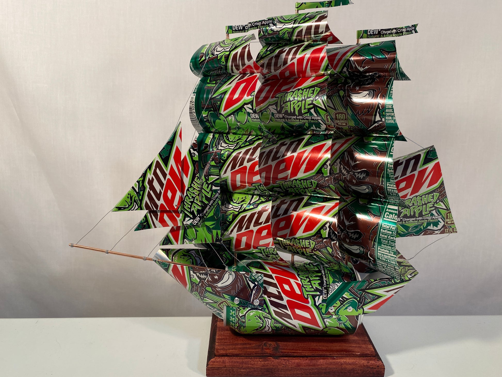 Mountain Dew Thrashed Apple Soda Can Ship