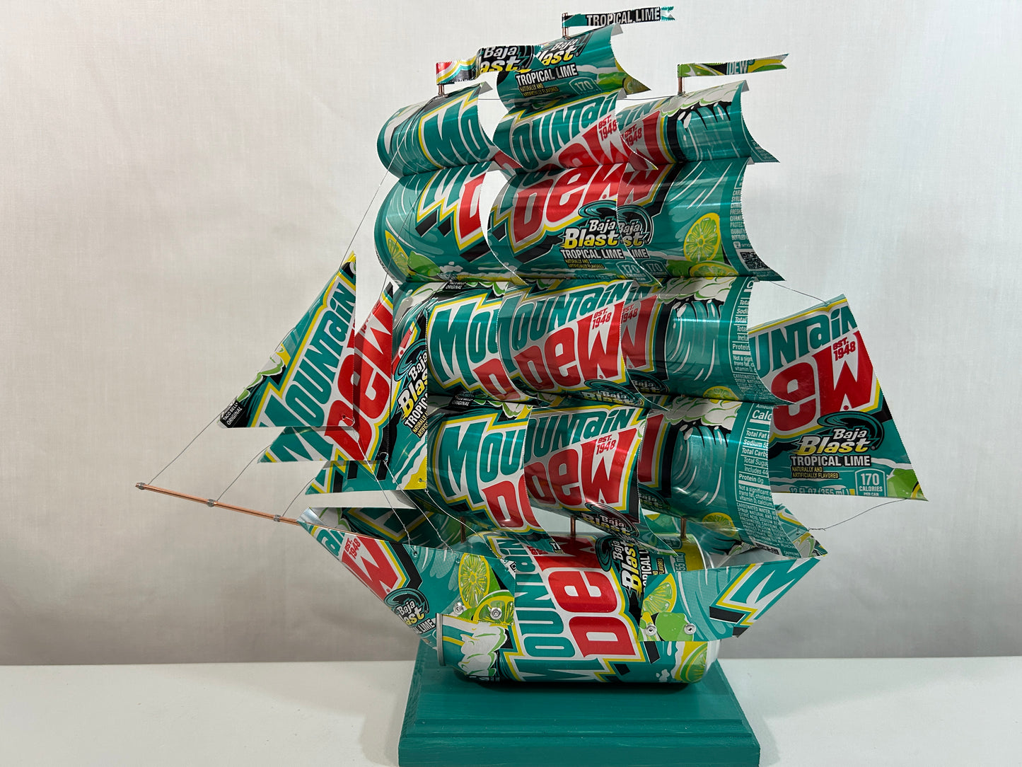 Mountain Dew Baja Blast Soda Can Ship