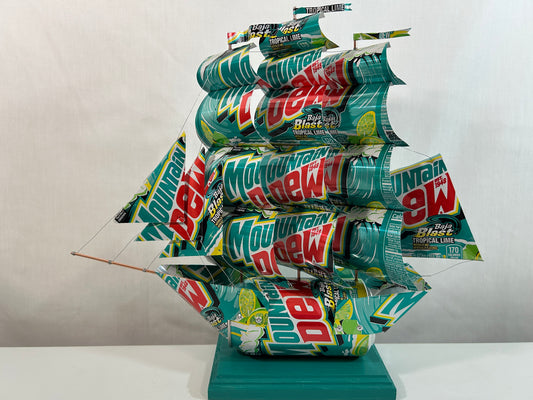 Mountain Dew Baja Blast Soda Can Ship